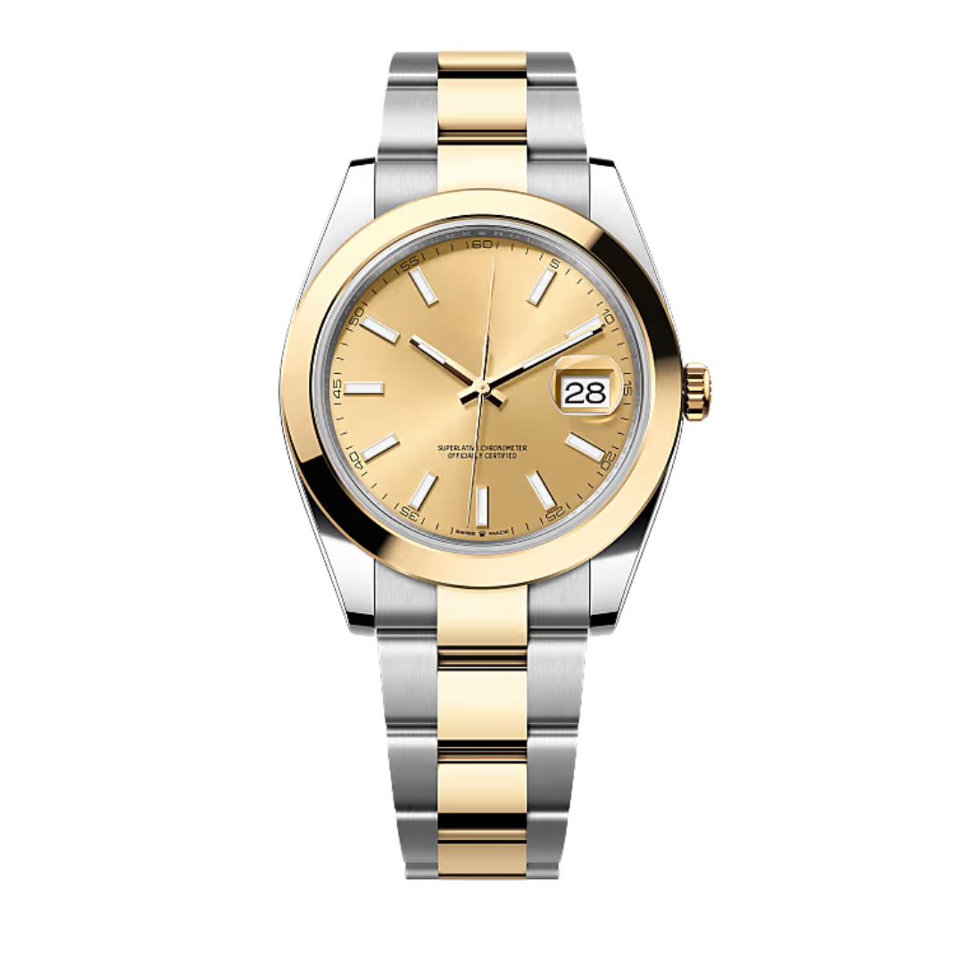 Classic Date 41 – Champagne-Colored Dial | Bicolor Stainless Steel & Gold Tone